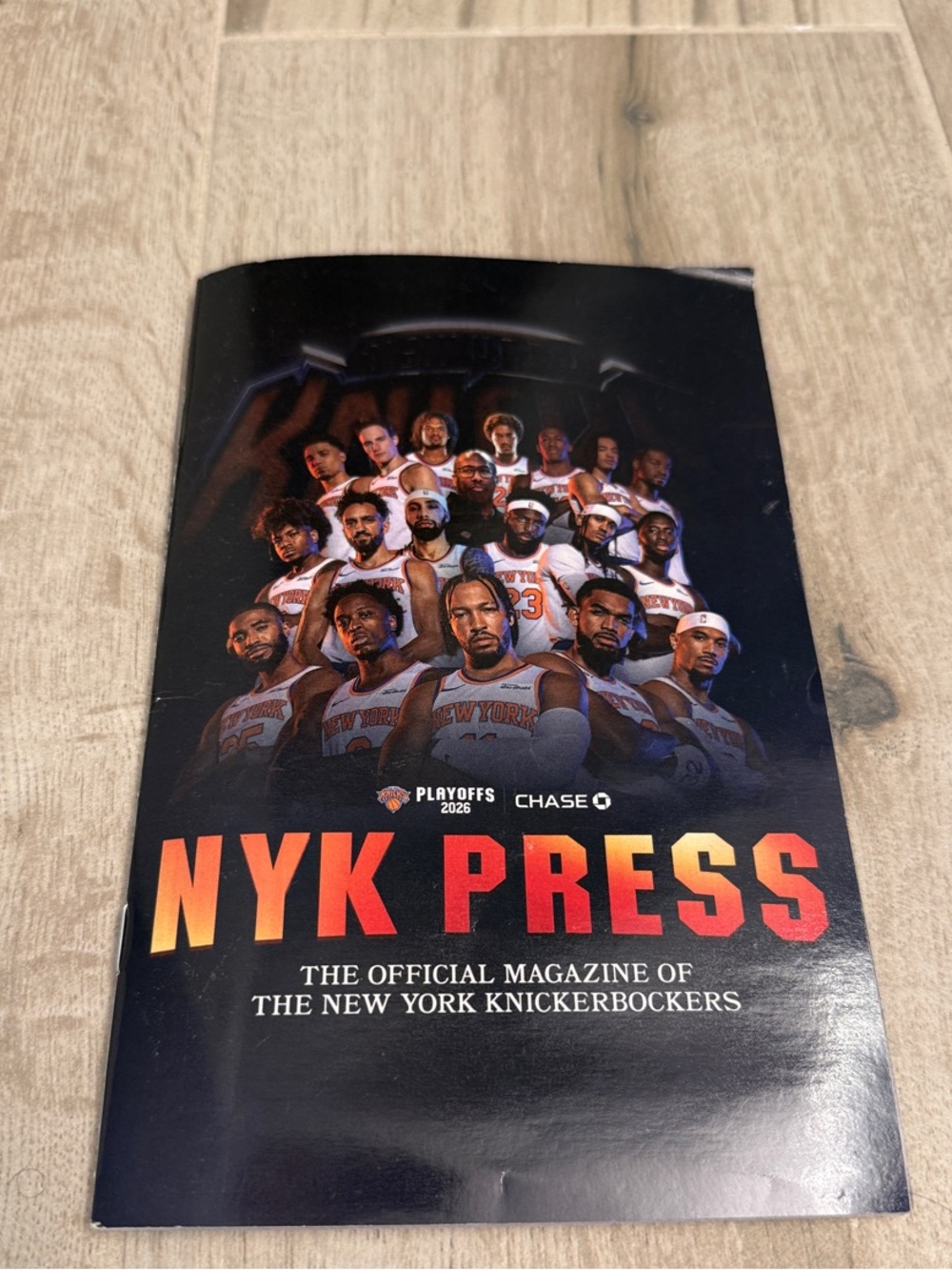 NYK New York Knick Press Official New York Knicks Magazine  Black & Orange Cover